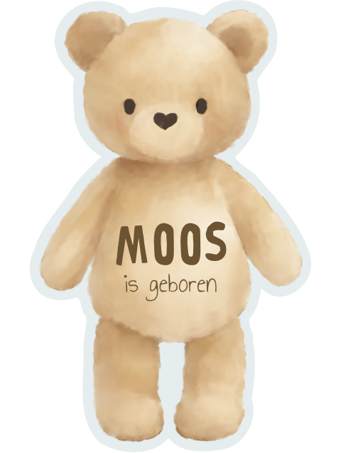 Knuffelbeer originele vorm tuinbord teddybeer jongen 40x70cm