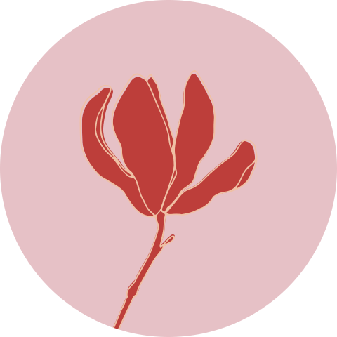 Roze sluitzegel met getekende lelie