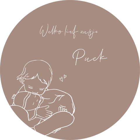 Ronde raamsticker lijntekening zusje broertje grote zus broer