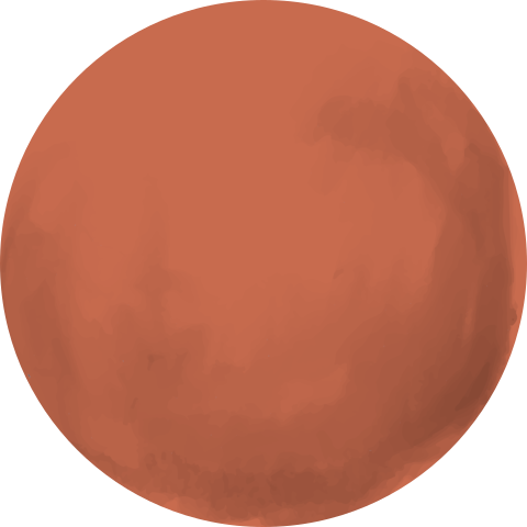 Sluitzegel met oranje maan in watercolor