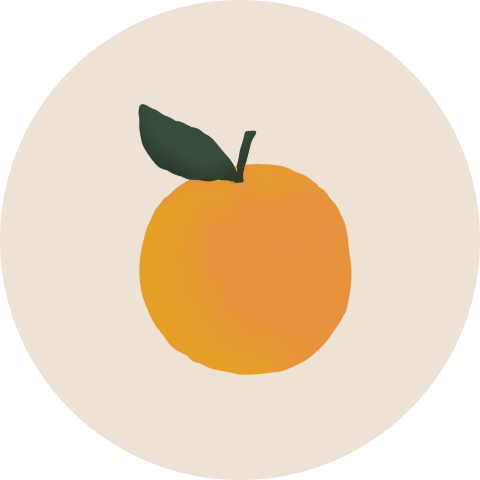 Sluitzegel sluitsticker met sinaasappel fruit