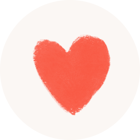 Koraal hartje sluitsticker envelop 35mm