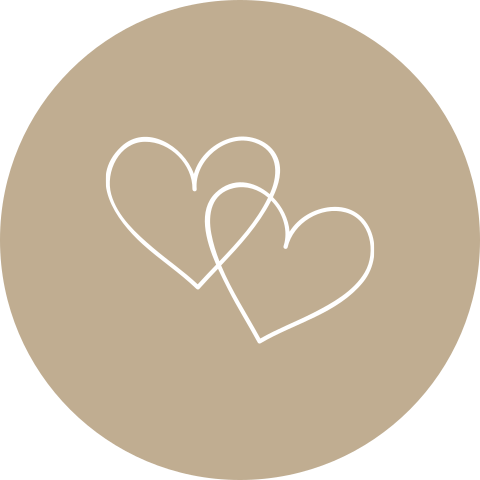 Sluitzegel sluitsticker trouwen beige hartjes harten