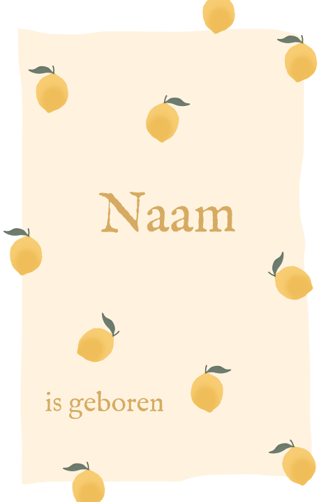 Tuinbord met citroentjes in speels kader