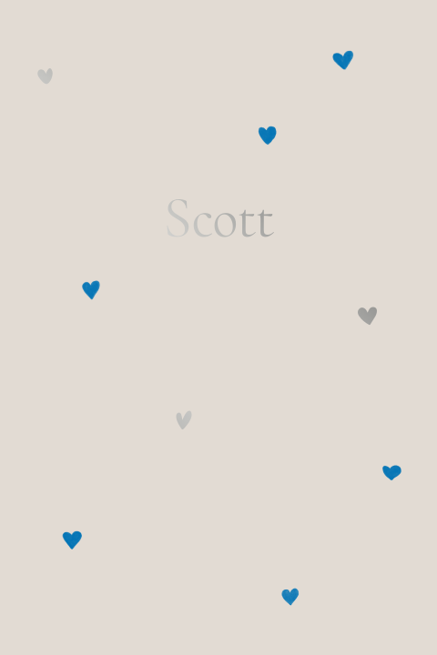 Lief jongens geboortekaartje aquarel hartjes blauw zilverfolie