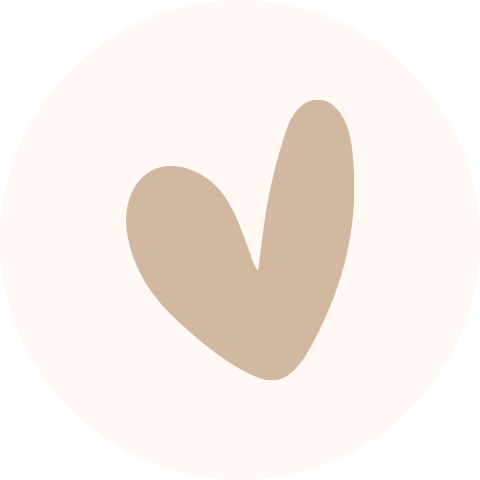 Sluitzegel lief beige hartje