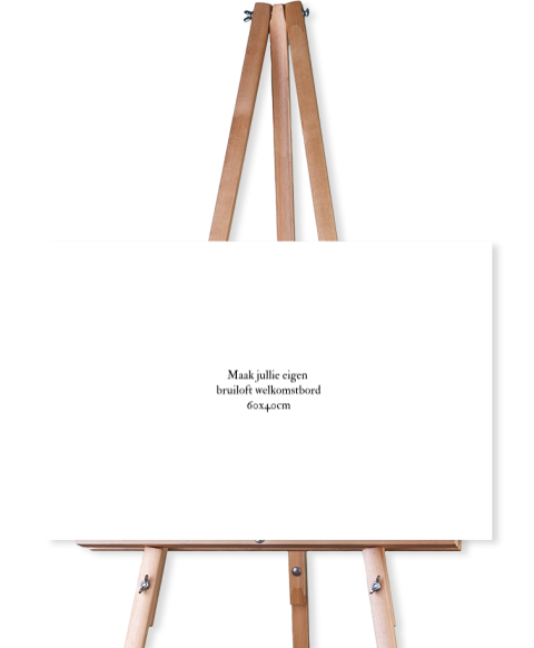 Blanco bruiloft welkomstbord zelf maken 60x40cm forex