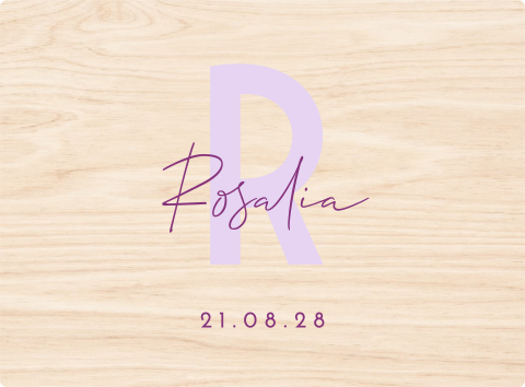 Minimalistische memorybox met initiaal en naam