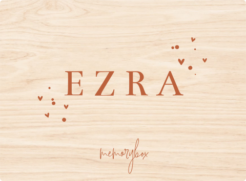 Neutrale memorybox met naam