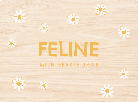 Lieve memorybox met witte bloemetjes en naam