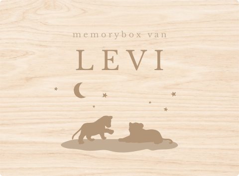 Lieve memorybox met welpjes en naam