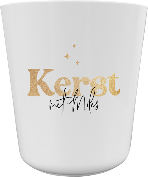 Kinderbeker kerst met goudlook letters