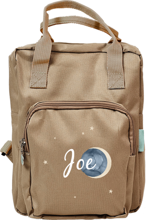 Rugtas Classic met maan en naam