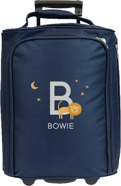 Reistrolley met naam initiaal en leeuw