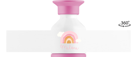 Dopper met naam en regenboog