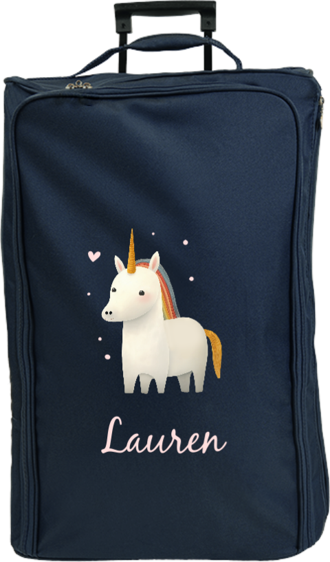 Reistrolley XL met naam en eenhoorn