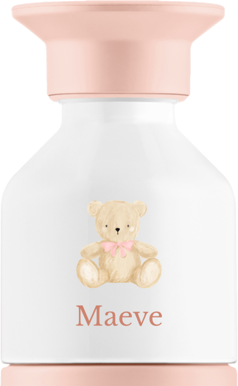 Dopper Thermosfles met naam en zittend teddybeertje