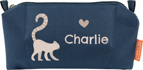 Etui met aap en naam