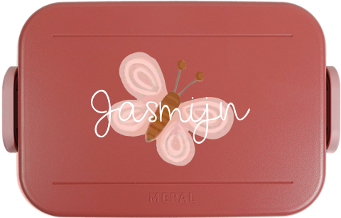 Mepal lunchbox To Go met naam en vlinder