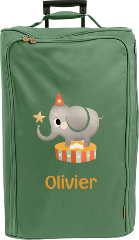 Reistrolley XL met naam en circus olifant