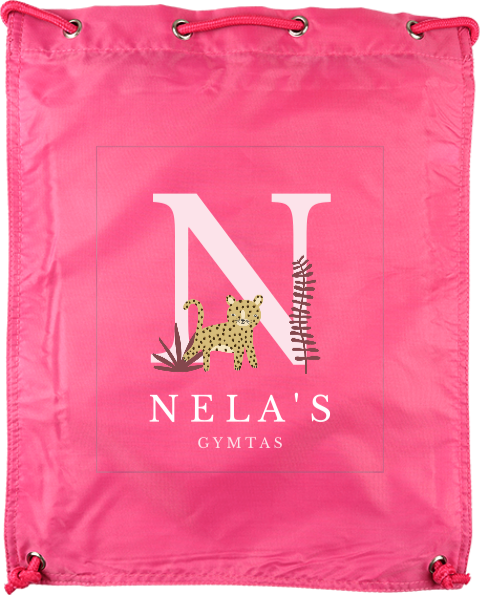 Gymtas met jungle thema en naam