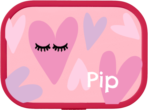Mepal lunchbox Campus met hartjes en naam