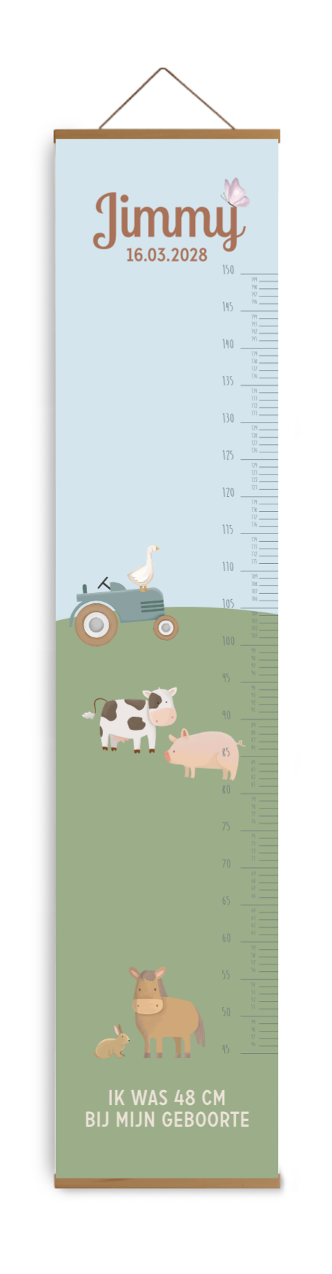 Groeimeter met boerderijdieren