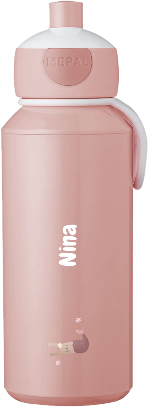 Mepal Campus pop up drinkfles met naam en zeemeermin