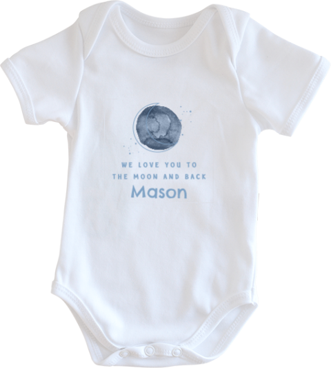 Rompertje met watercolour maan en naam