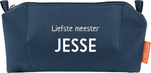 Etui met tekst 'Liefste Meester'