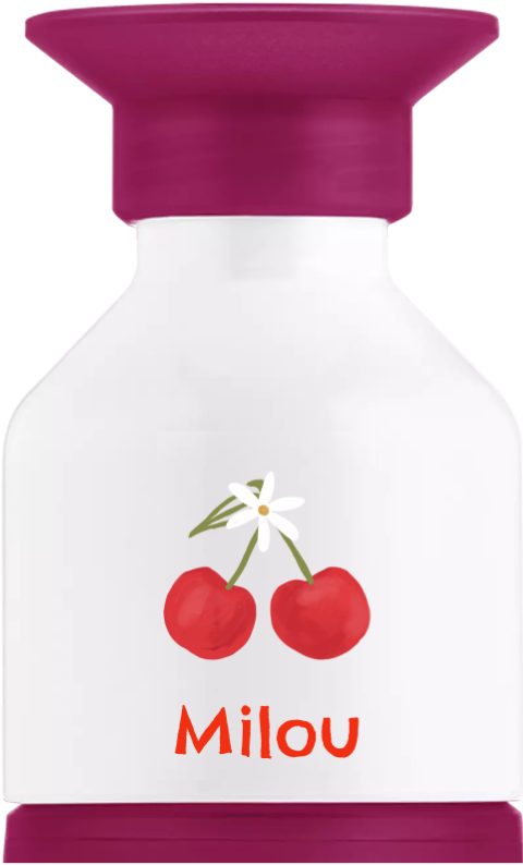 Dopper waterfles met kersjes en naam