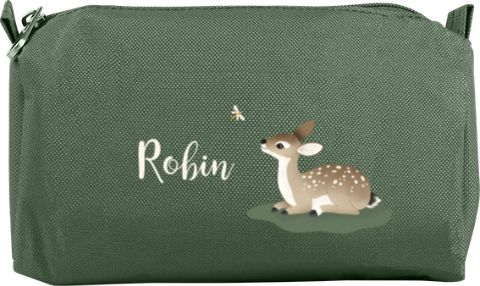 Lieve etui met naam en hertje