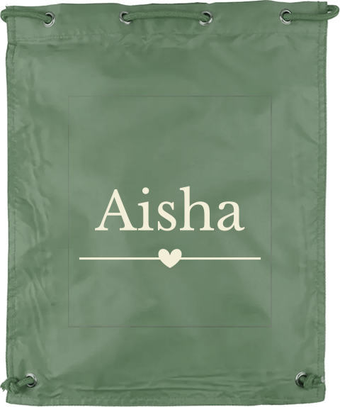 Gymtas met naam en hartje