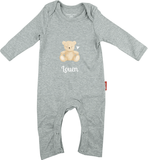 Lief babypakje met beertje en hartje