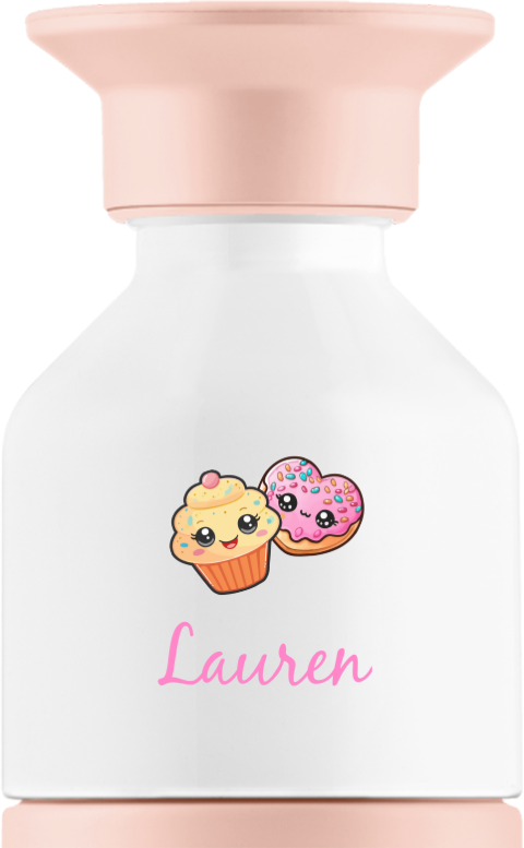 Dopper Thermosfles met naam, regenboog en kawaii