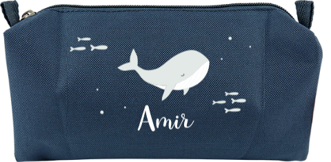 Stoere etui met walvis en naam
