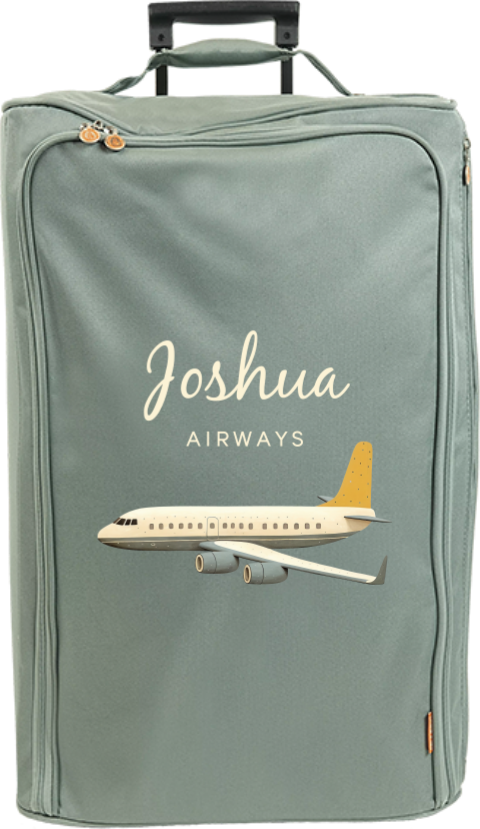 Reistrolley XL met naam en vliegtuig