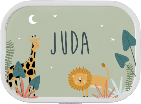 Mepal lunchbox Campus met naam en jungledieren