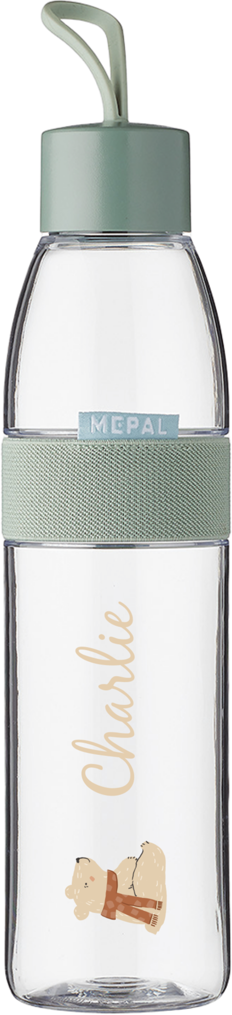 Mepal waterfles Ellipse met zittende beer en naam