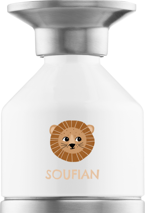 Dopper steel MINI met naam en leeuwtje