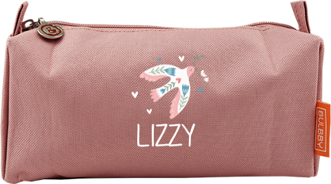 Etui met vogel en naam