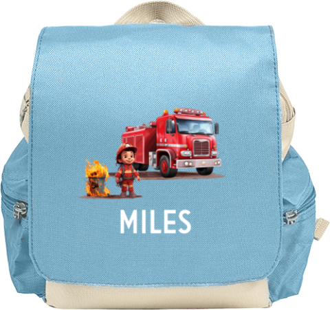 Rugtas Adventure met naam en brandweer