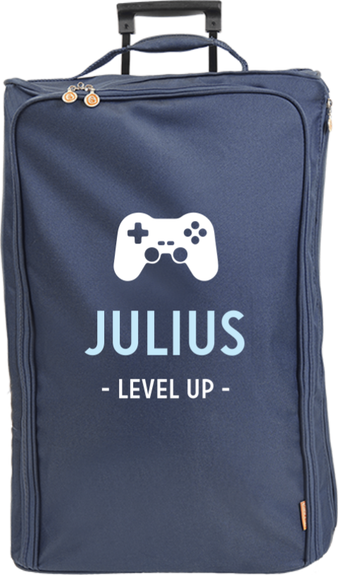 Speelse reistrolley XL met controller en naam