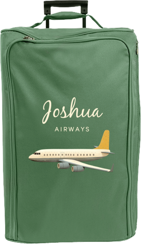 Reistrolley XL met naam en vliegtuig