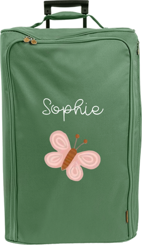 Reistrolley XL met naam en vlinder
