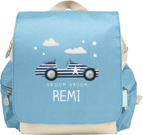 Rugzak Adventure met naam en race auto