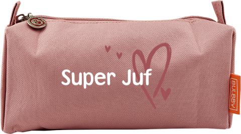 Etui met hartjes voor Juf