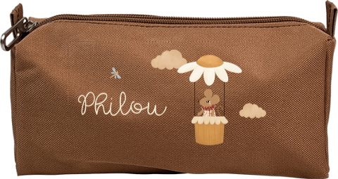 Etui met naam en muisje in luchtballon