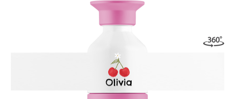 Dopper met naam en kersjes