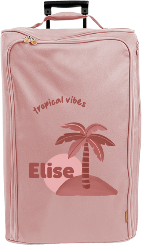 Reistrolley XL met naam en palmboom